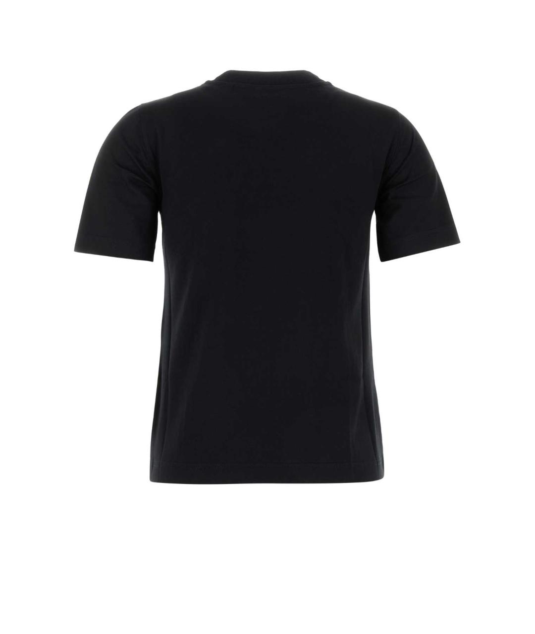 BURBERRY Черная хлопковая футболка, фото 2