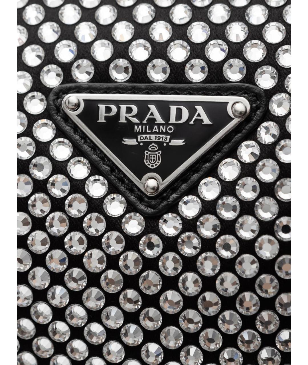 PRADA Черная кожаная сумка тоут, фото 4