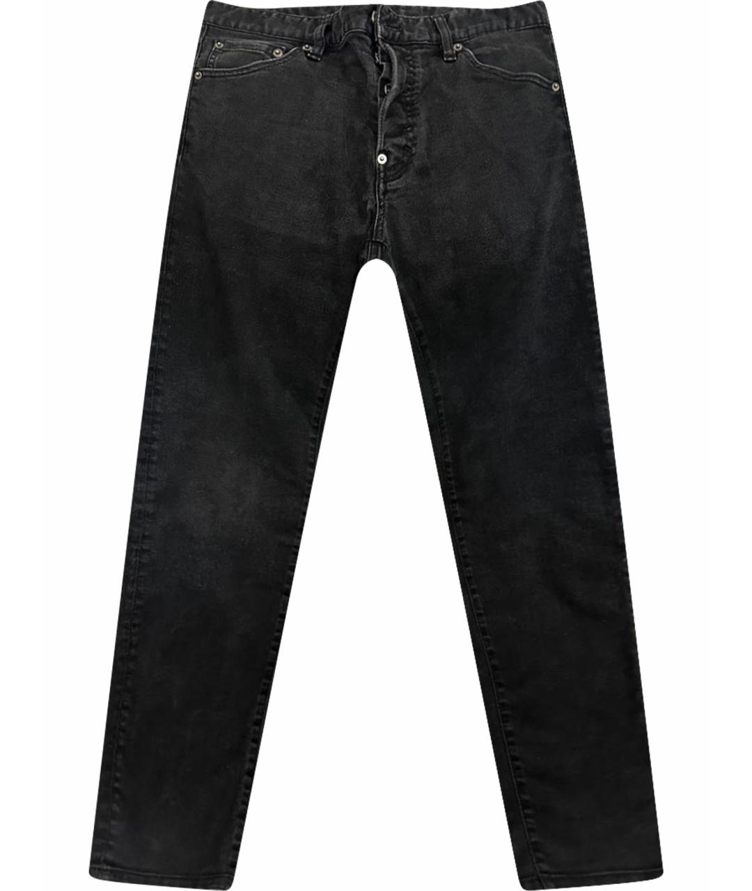 DSQUARED2 Черные хлопко-эластановые джинсы скинни, фото 1