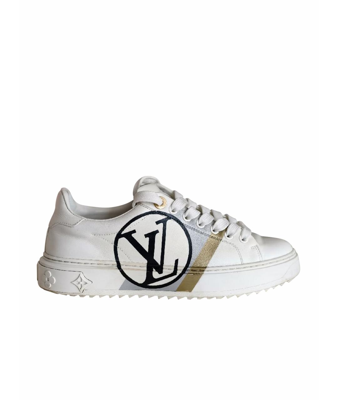 LOUIS VUITTON Белые кожаные кеды, фото 1