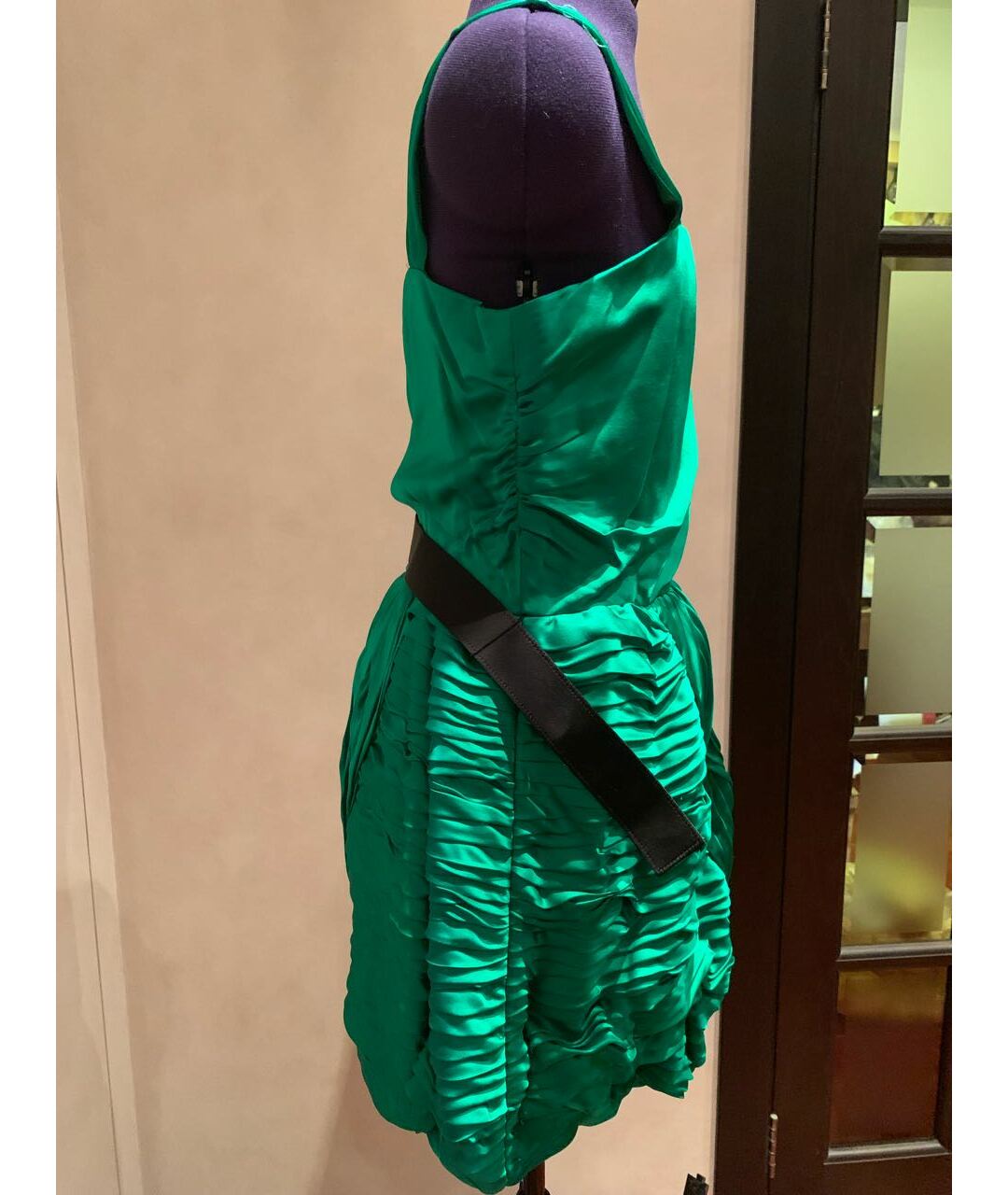 ALICE+OLIVIA Зеленые шелковое повседневное платье, фото 7