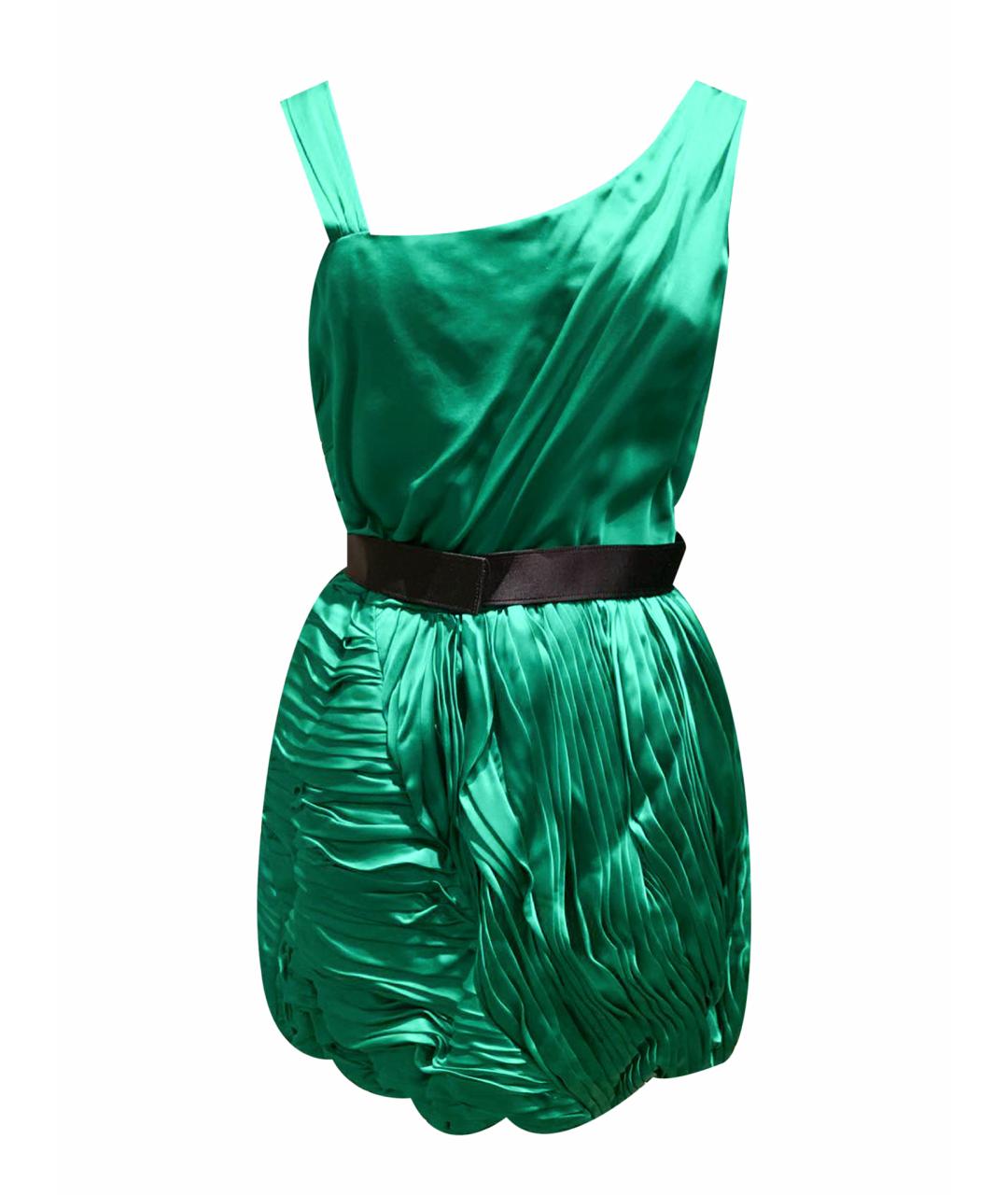 ALICE+OLIVIA Зеленые шелковое повседневное платье, фото 1