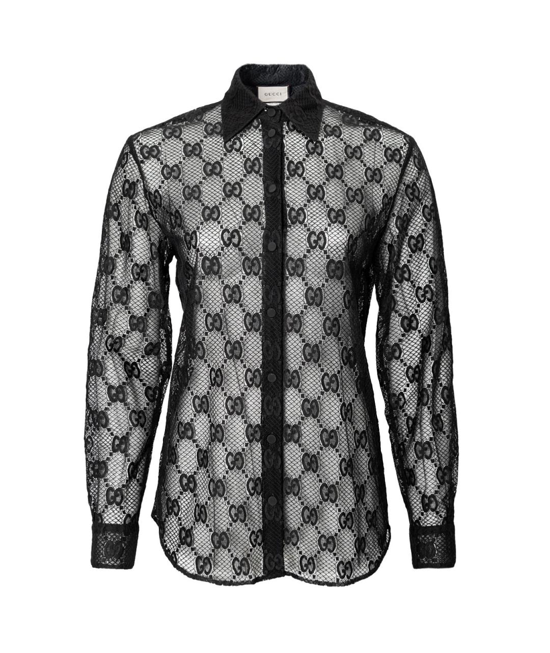 GUCCI Черная хлопковая рубашка, фото 1