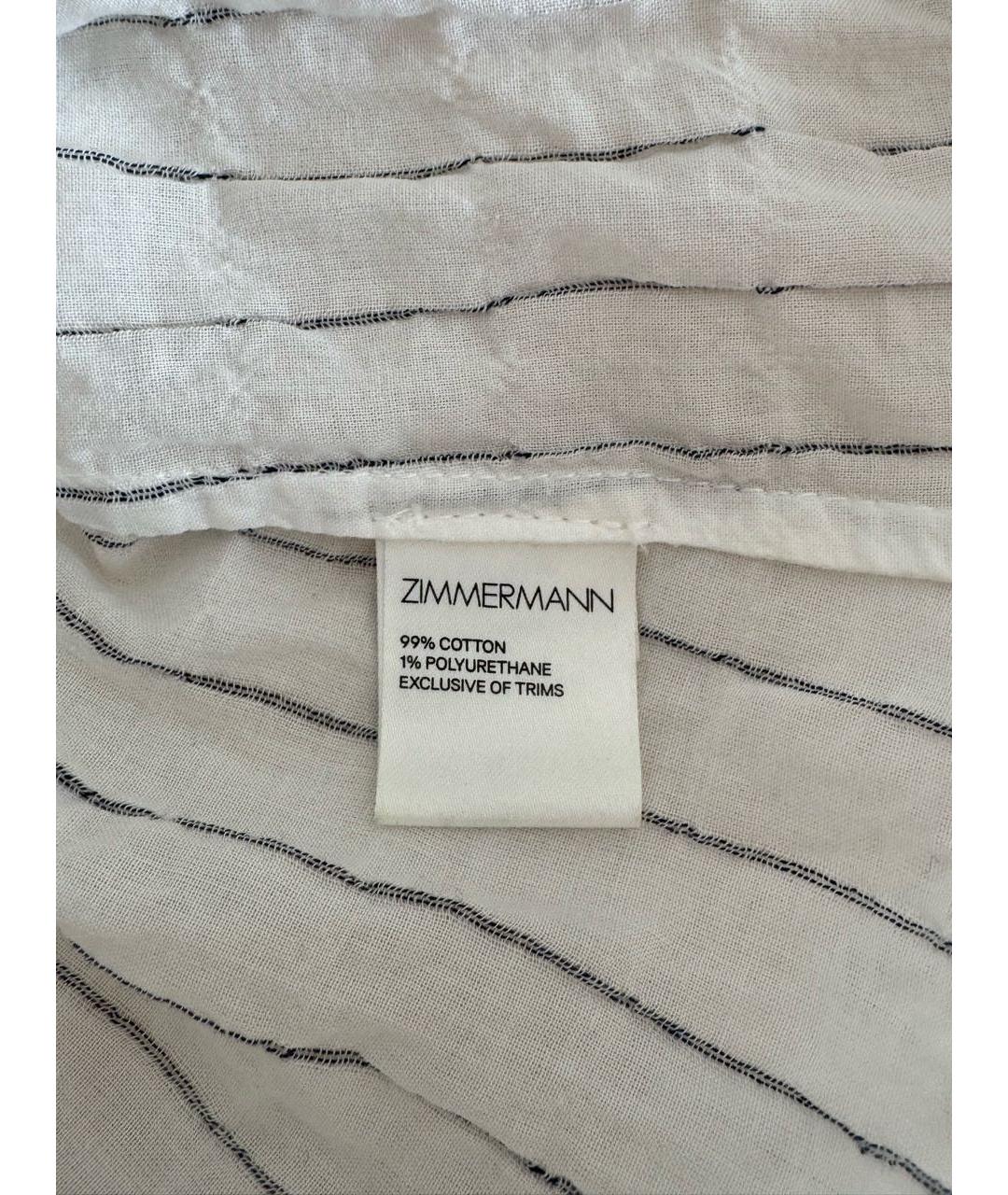 ZIMMERMANN Белая хлопковая блузы, фото 5