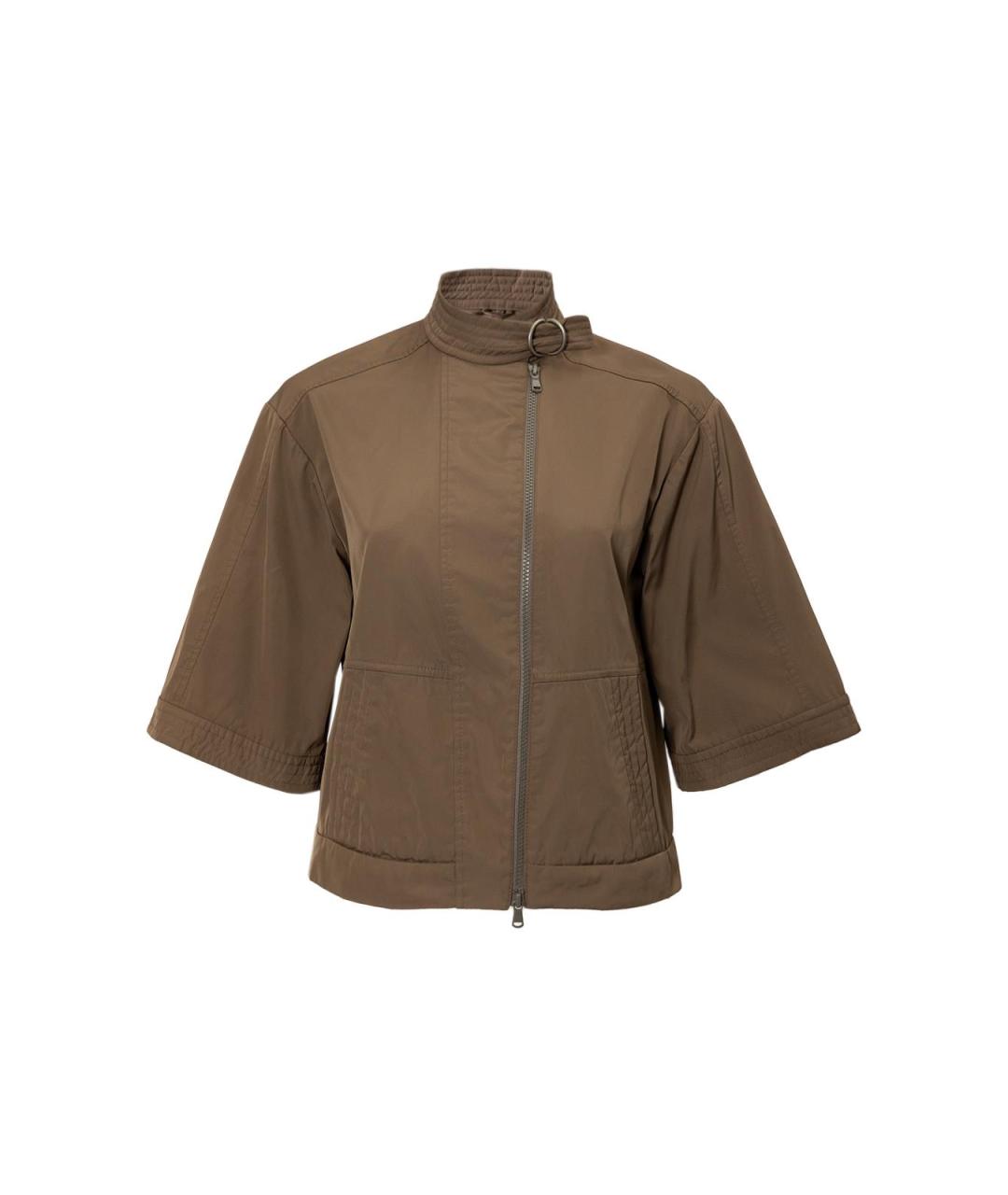 BRUNELLO CUCINELLI Коричневая полиэстеровая куртка, фото 1