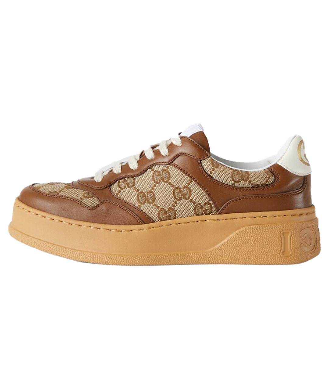 GUCCI Коричневые кеды, фото 2