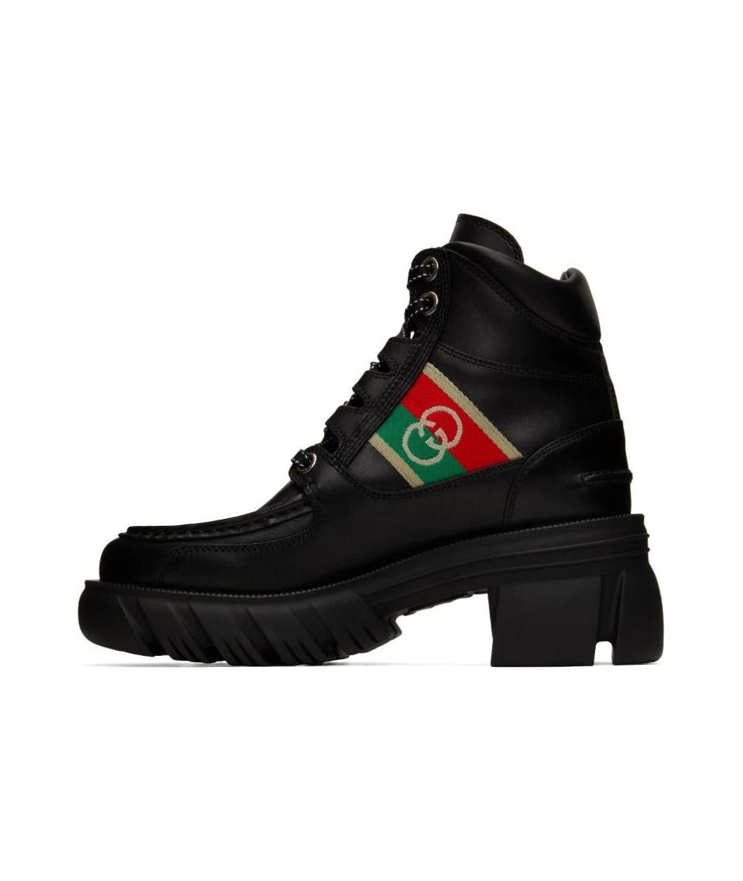 GUCCI Черные кожаные ботильоны, фото 2