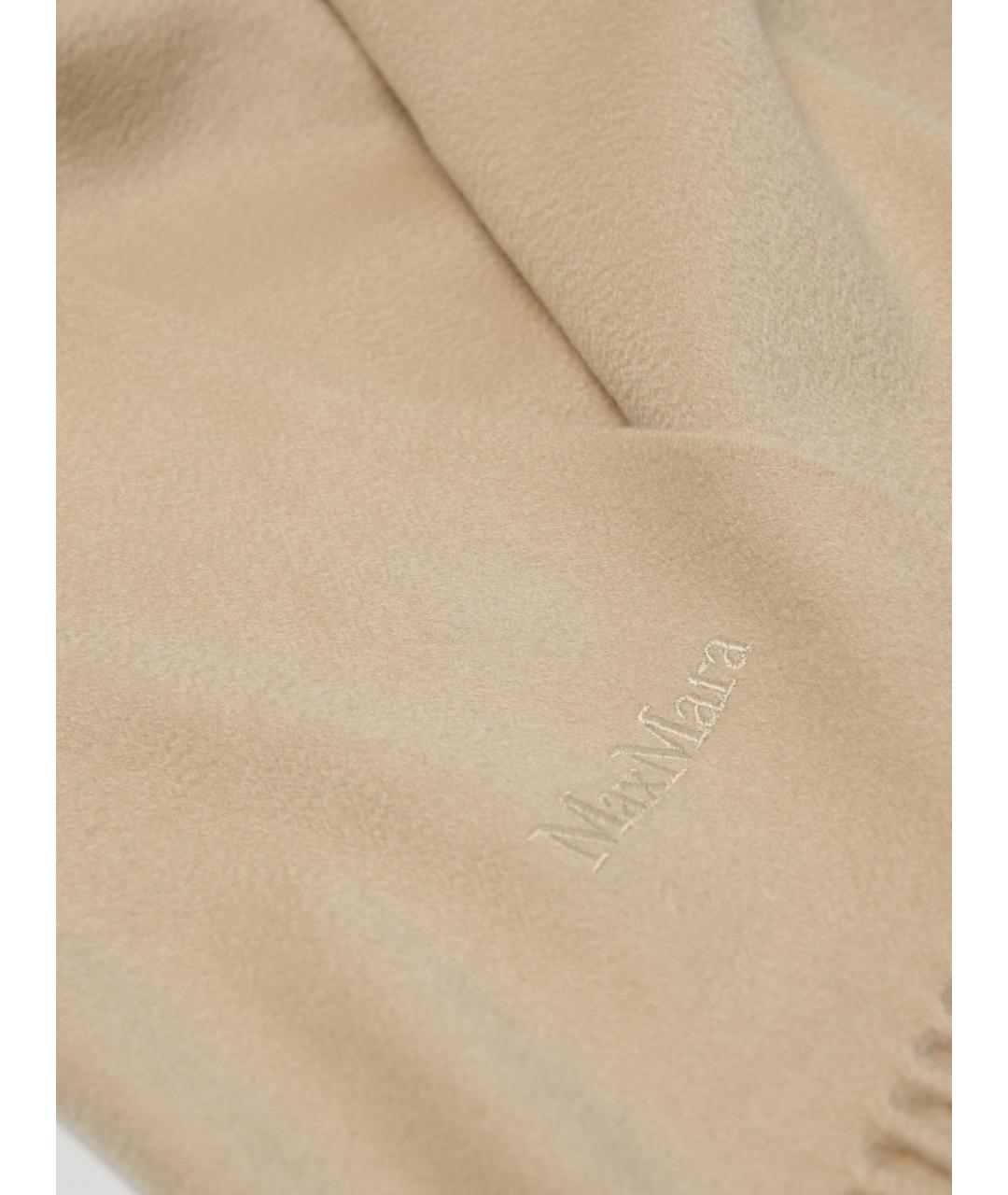 MAX MARA Бежевый кашемировый шарф, фото 2