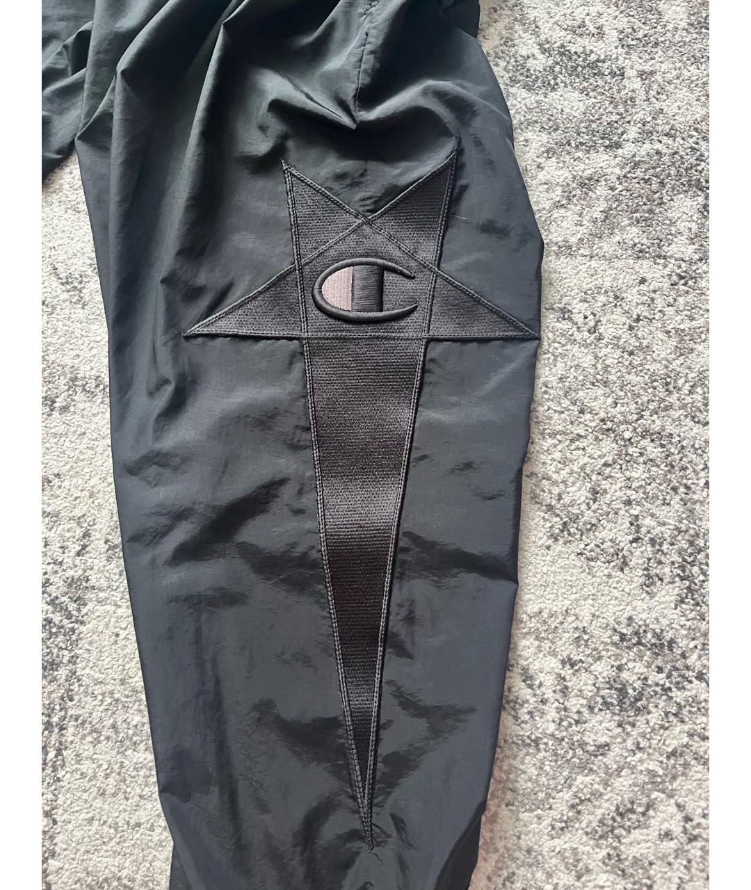RICK OWENS Черные полиэстеровые повседневные брюки, фото 6