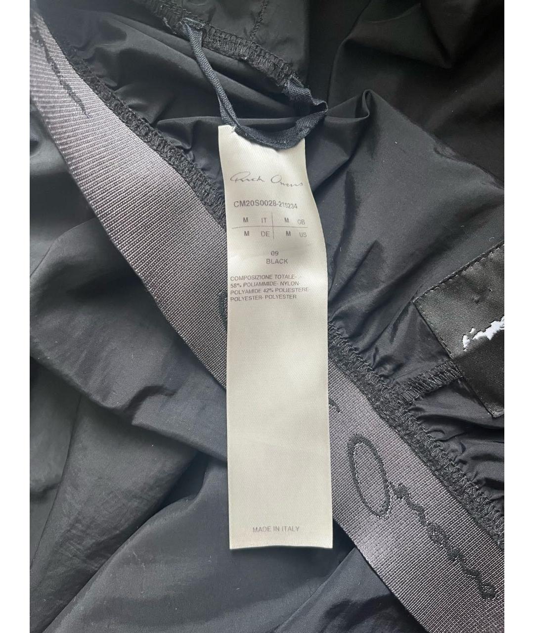 RICK OWENS Черные полиэстеровые повседневные брюки, фото 4