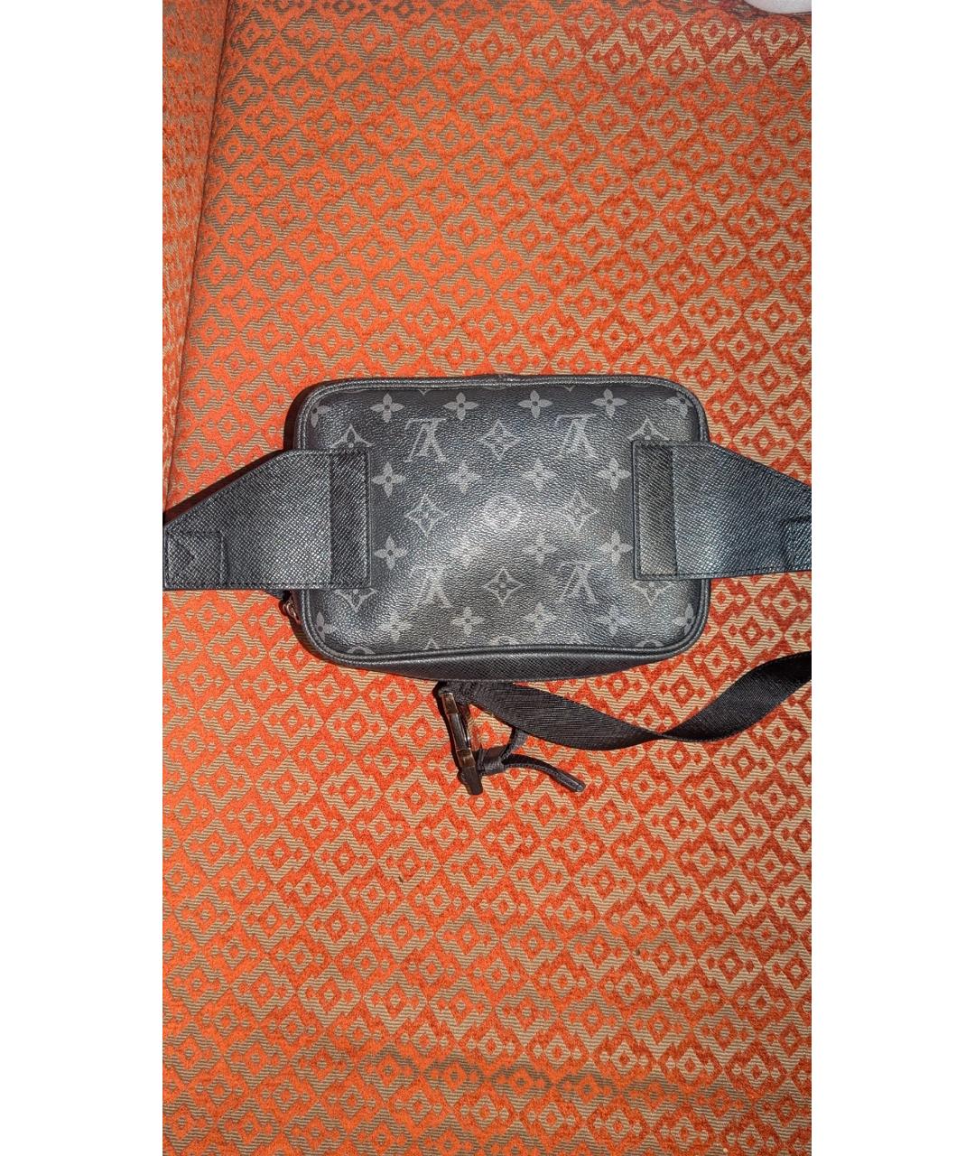 LOUIS VUITTON Черная кожаная поясная сумка, фото 2