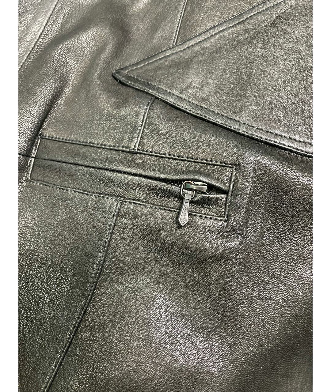 CHANEL PRE-OWNED Черный кожаный жилет, фото 7