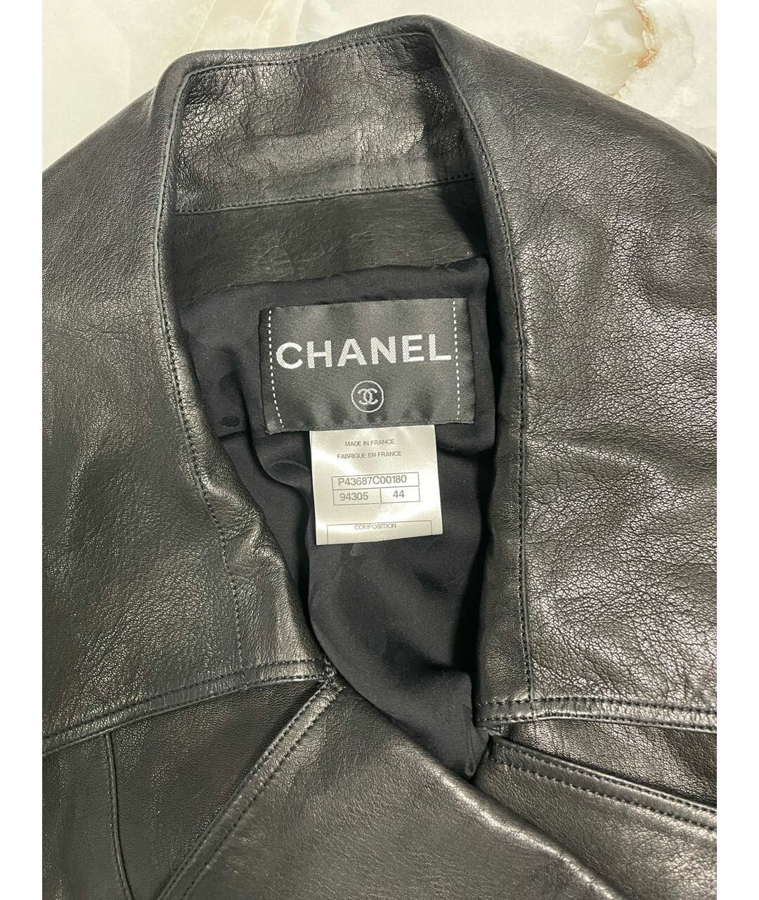 CHANEL PRE-OWNED Черный кожаный жилет, фото 2
