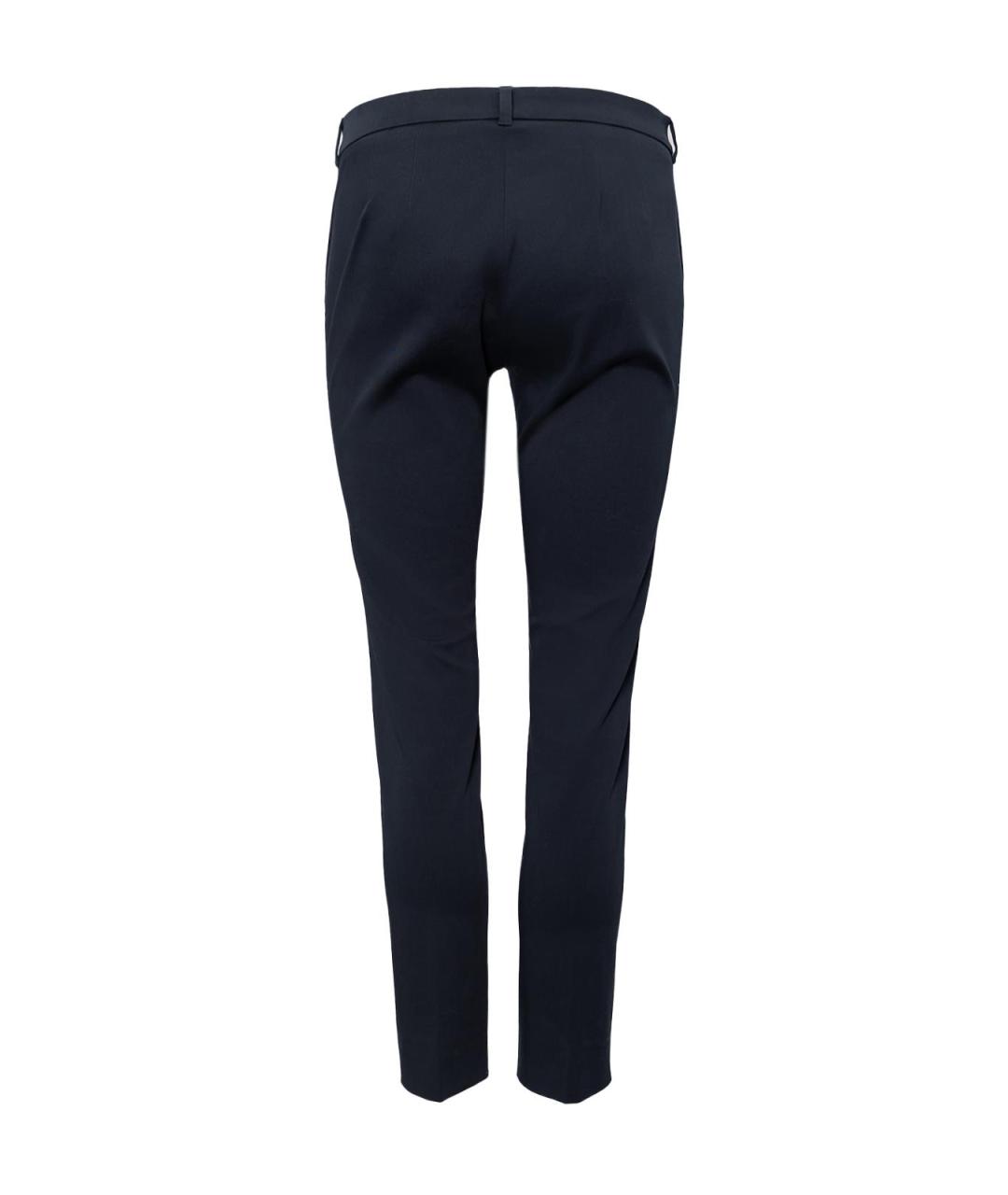 MAX MARA Синие хлопковые прямые брюки, фото 2