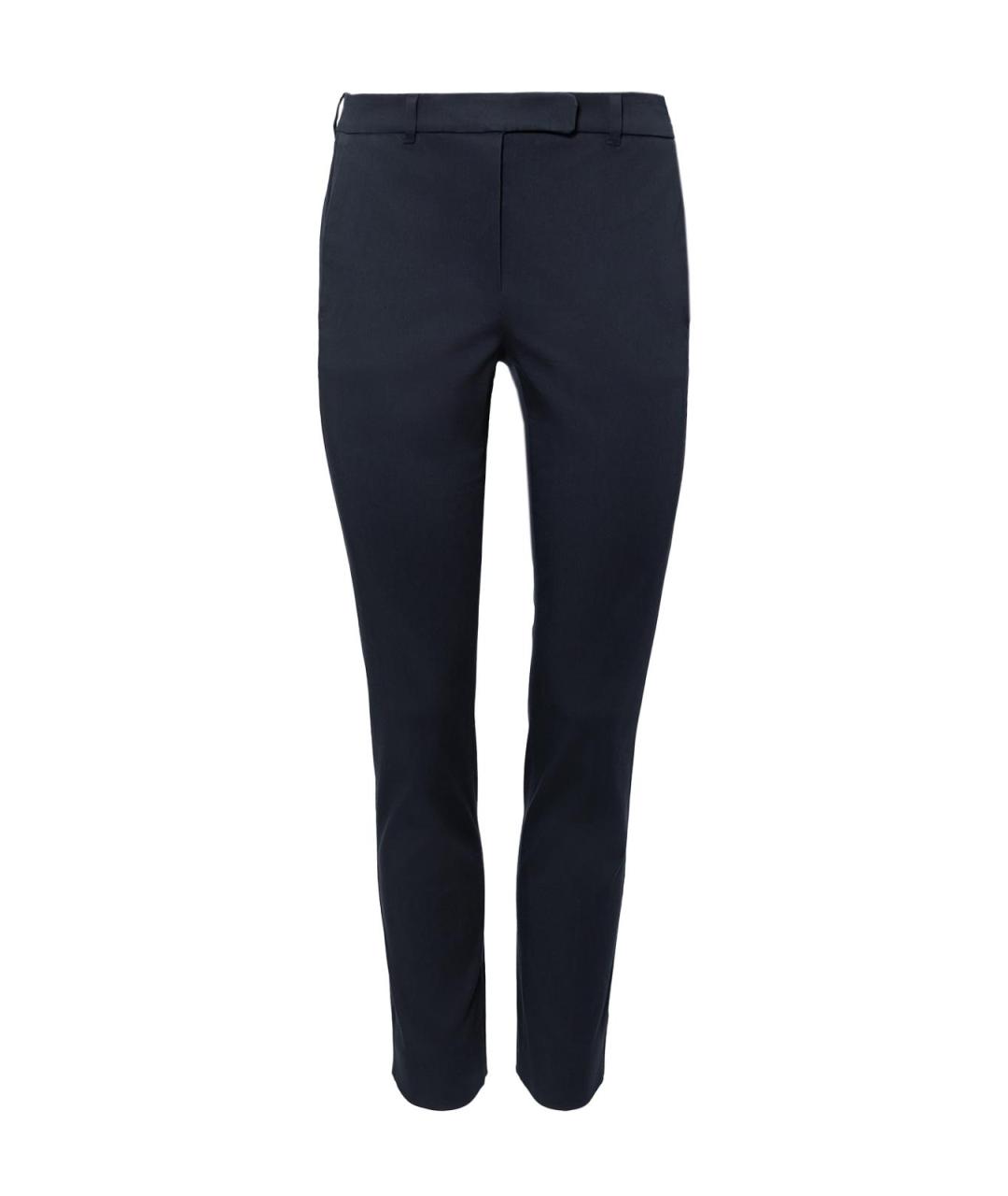 MAX MARA Синие хлопковые прямые брюки, фото 1