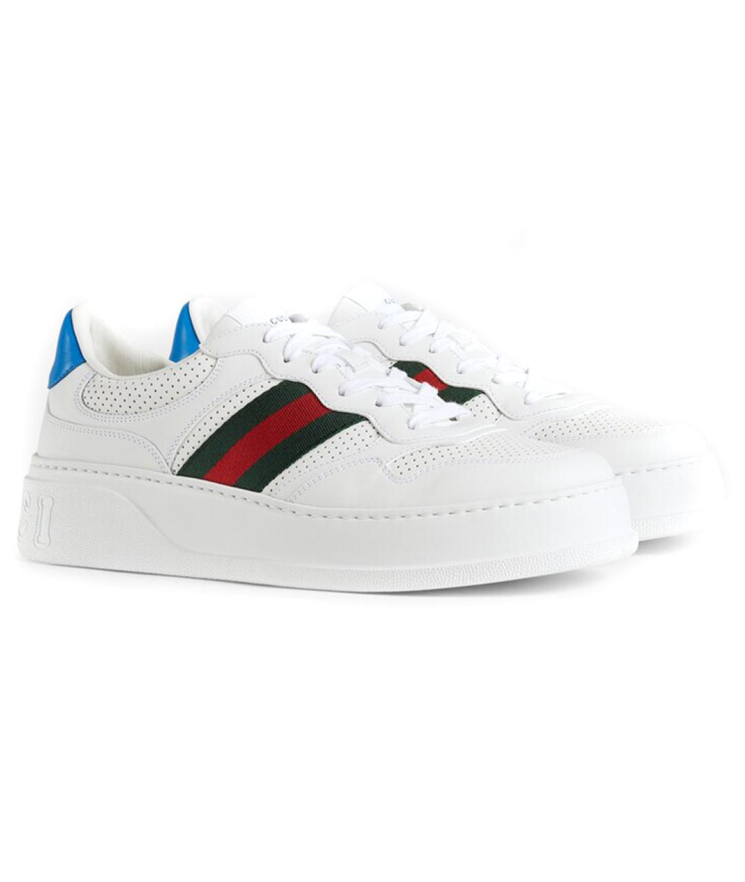 GUCCI Белые низкие кроссовки / кеды, фото 2