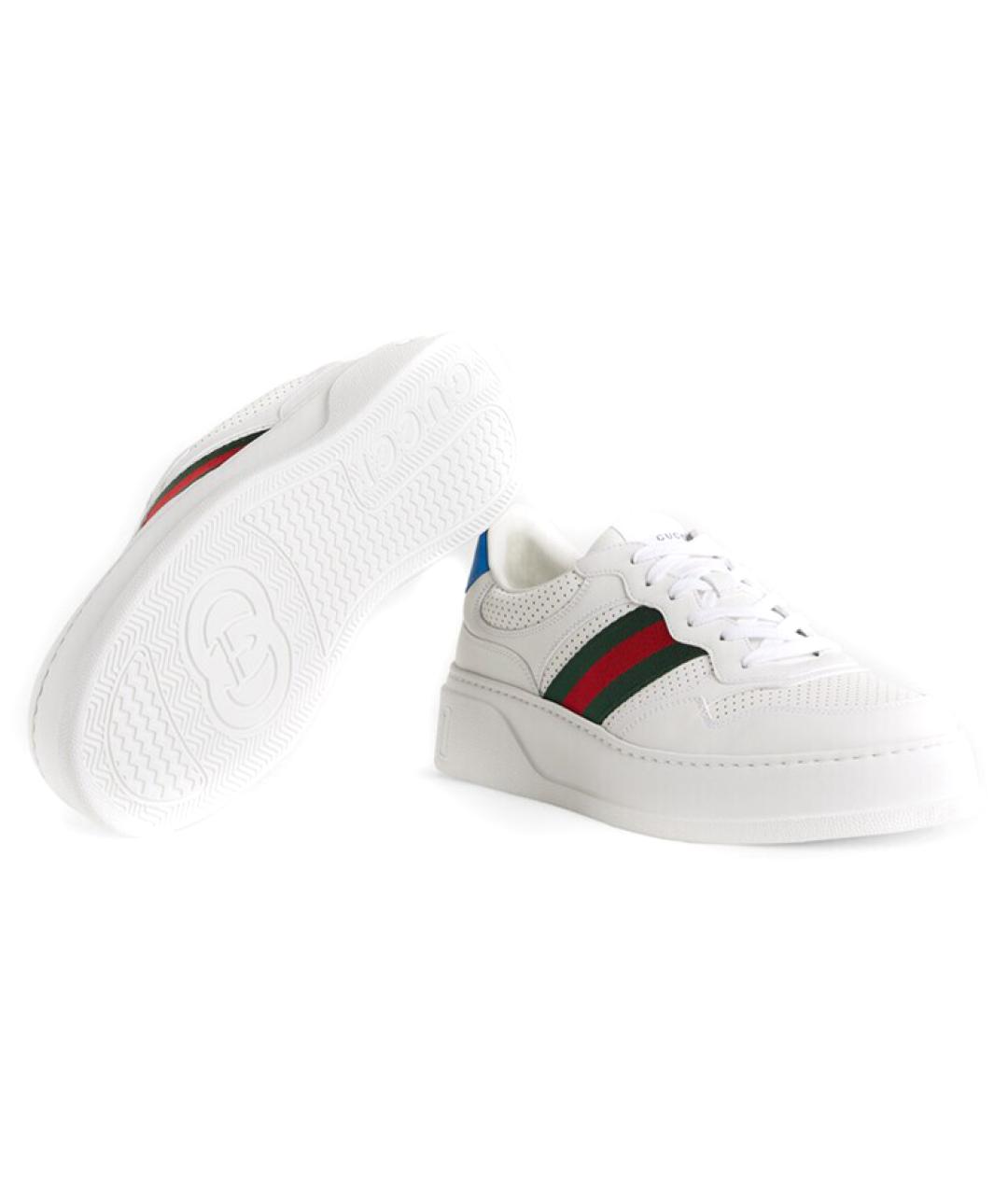 GUCCI Белые низкие кроссовки / кеды, фото 5