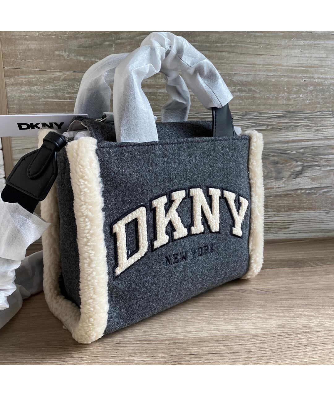 DKNY Серая сумка с короткими ручками, фото 2