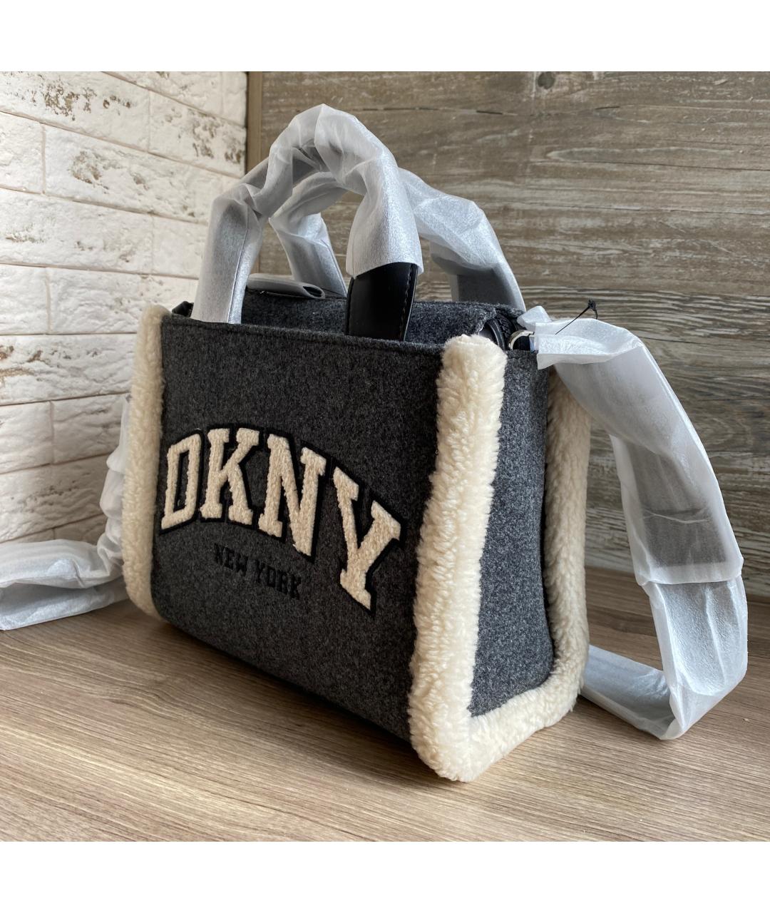 DKNY Серая сумка с короткими ручками, фото 7