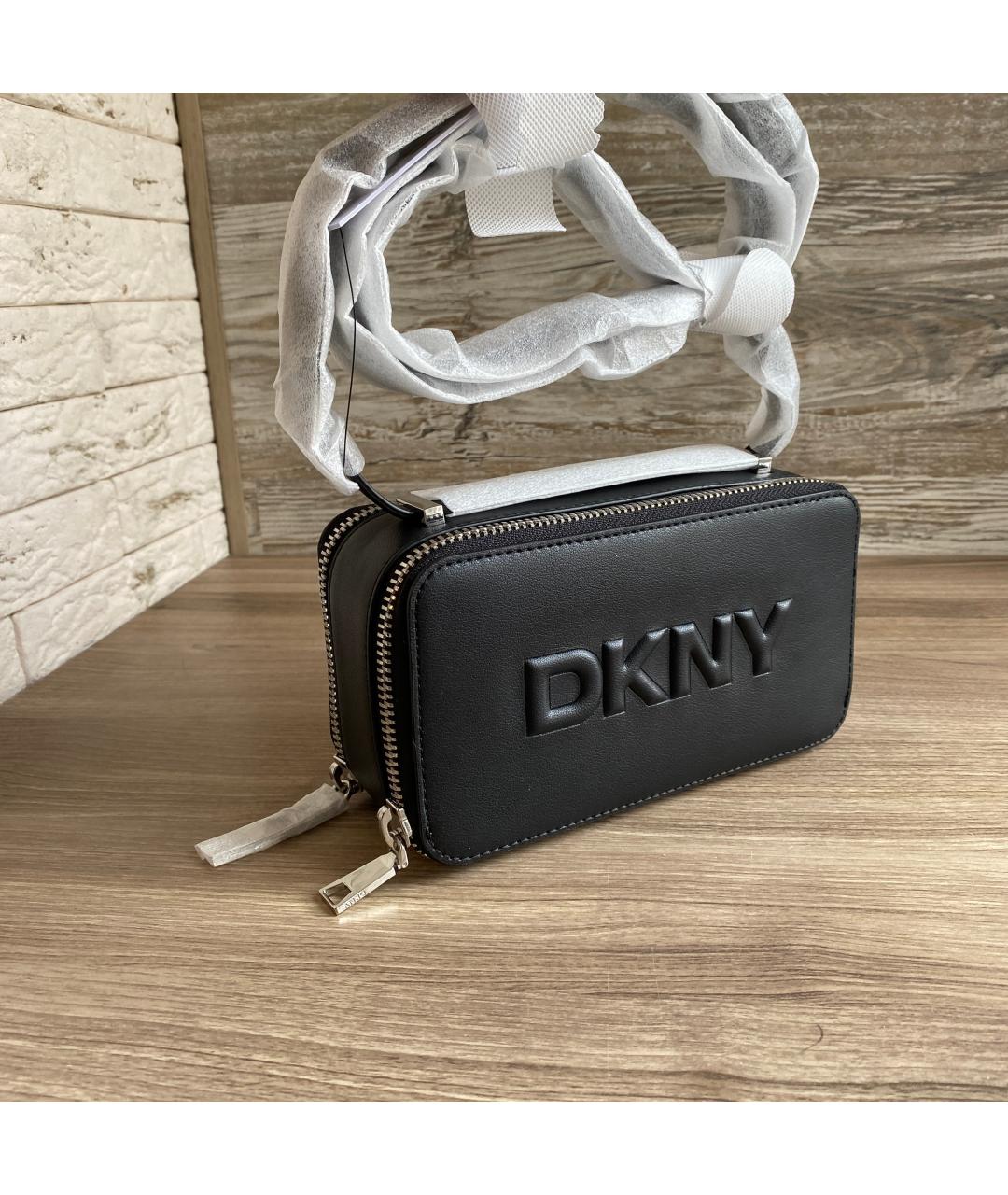 DKNY Черная сумка через плечо из искусственной кожи, фото 2