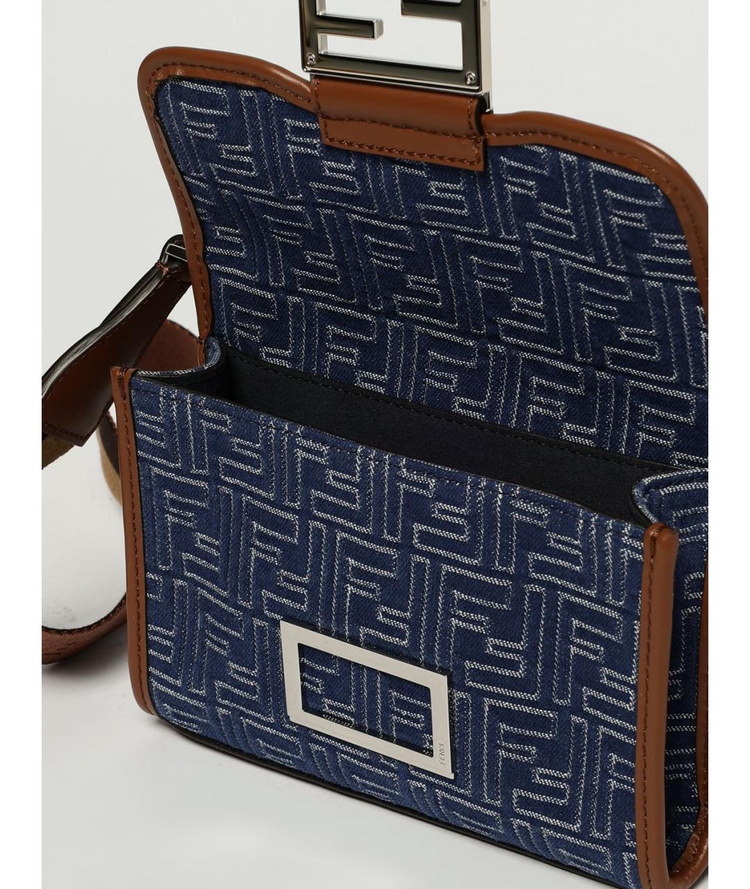 FENDI Синяя деним сумка на плечо, фото 5