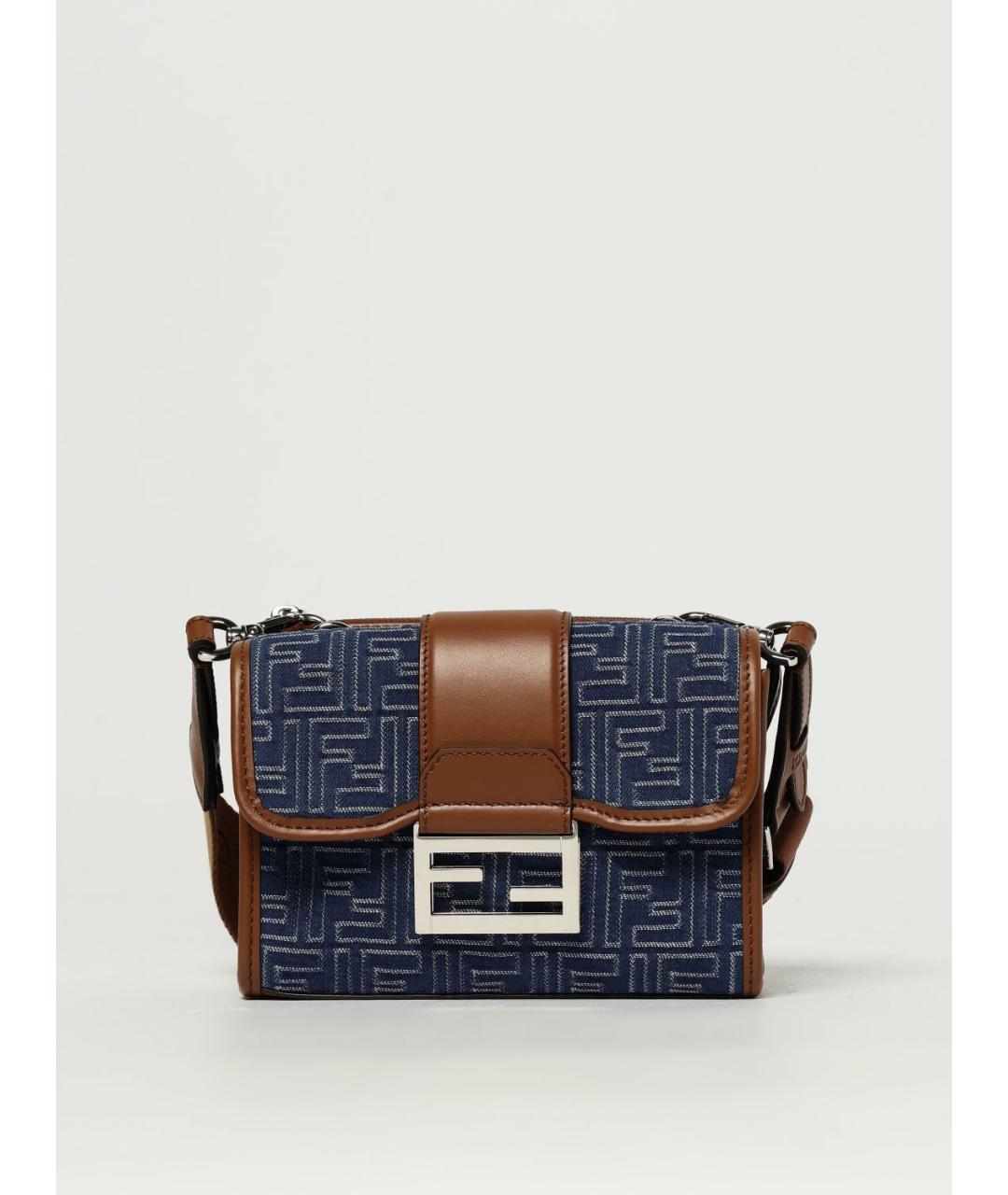 FENDI Синяя деним сумка на плечо, фото 6