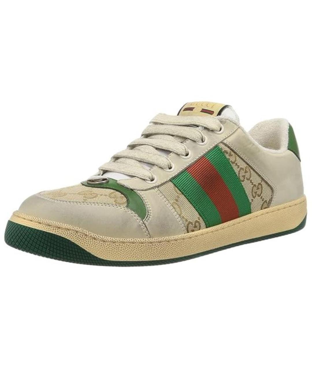 GUCCI Бежевые низкие кроссовки / кеды, фото 3