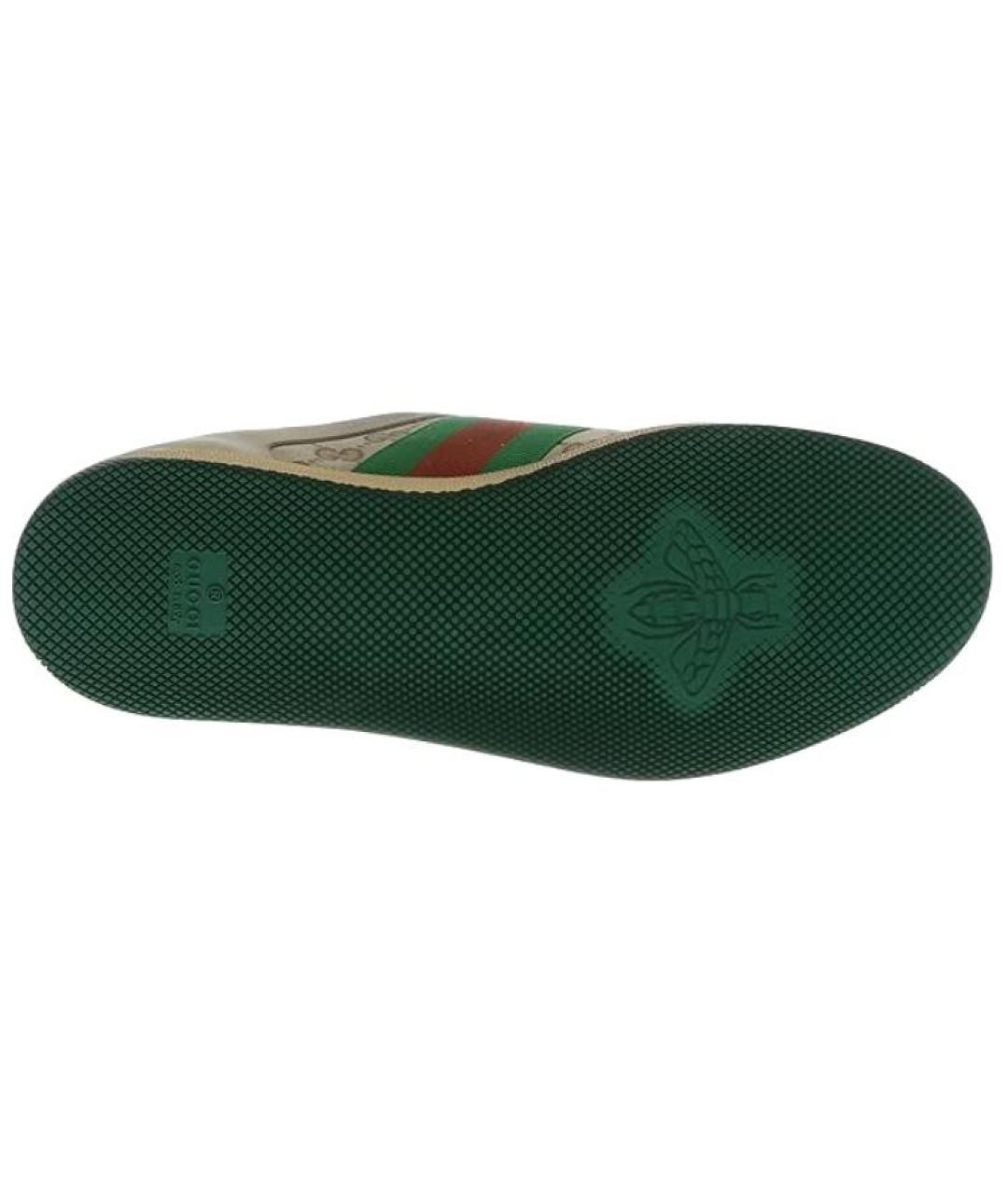 GUCCI Бежевые низкие кроссовки / кеды, фото 7