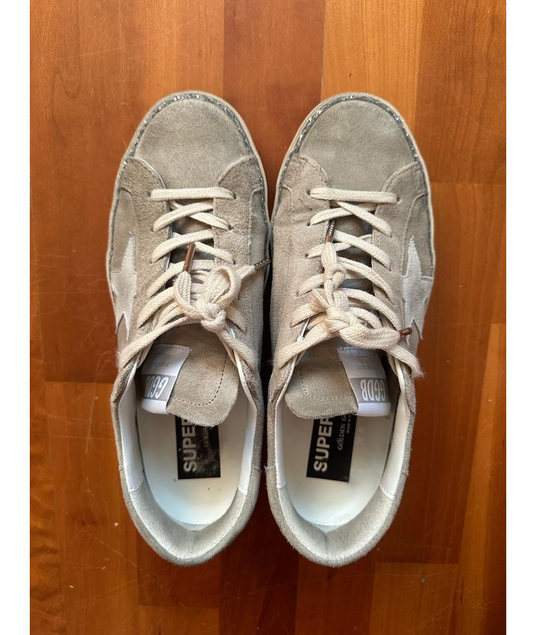 GOLDEN GOOSE DELUXE BRAND Бежевые замшевые кеды, фото 3