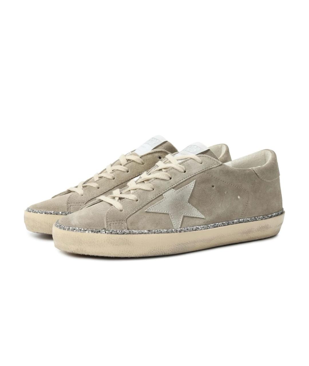 GOLDEN GOOSE DELUXE BRAND Бежевые замшевые кеды, фото 4