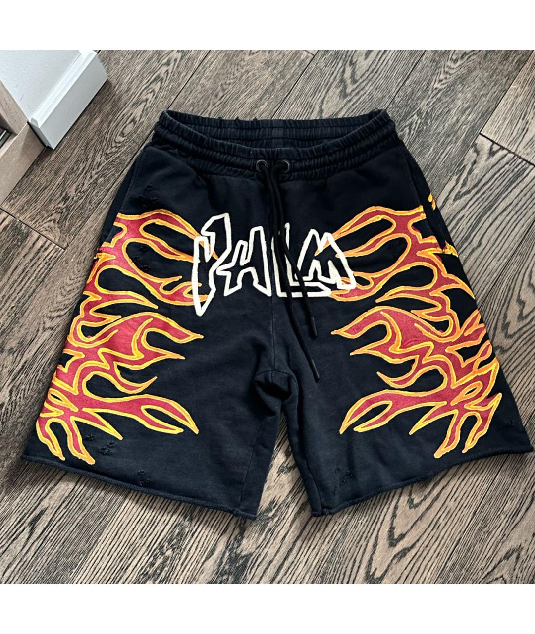 PALM ANGELS Черные хлопковые шорты, фото 5