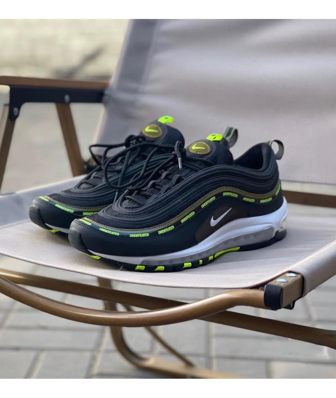 NIKE Черные кожаные низкие кроссовки / кеды, фото 5