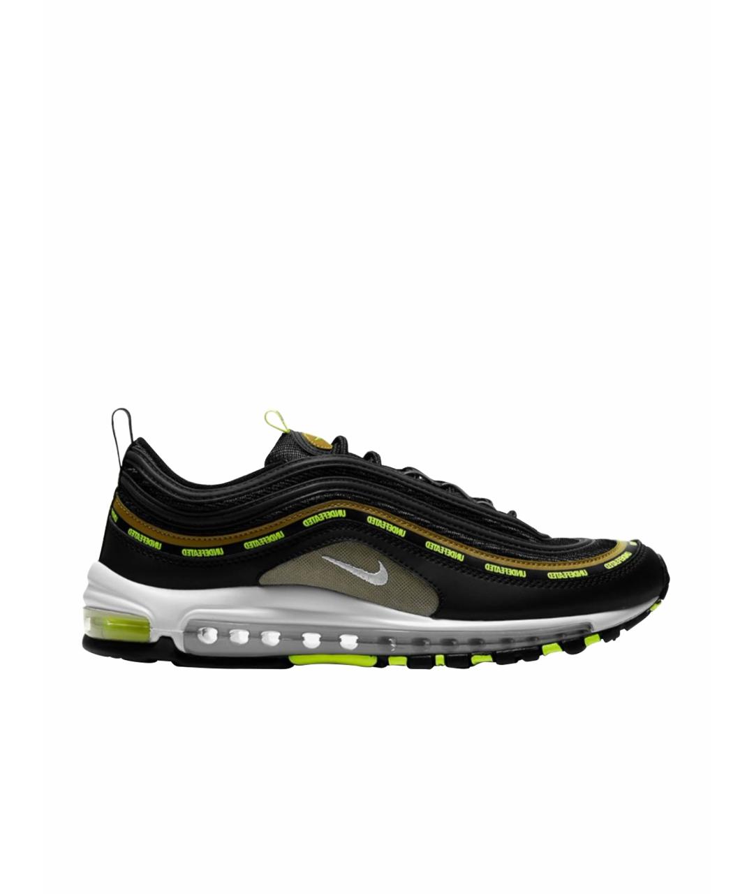 NIKE Черные кожаные низкие кроссовки / кеды, фото 1