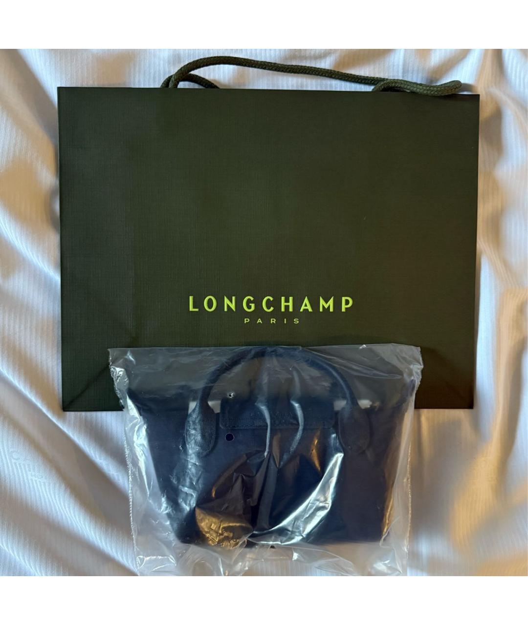 LONGCHAMP Темно-синяя сумка с короткими ручками, фото 3