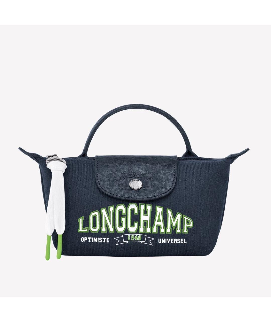 LONGCHAMP Темно-синяя сумка с короткими ручками, фото 4