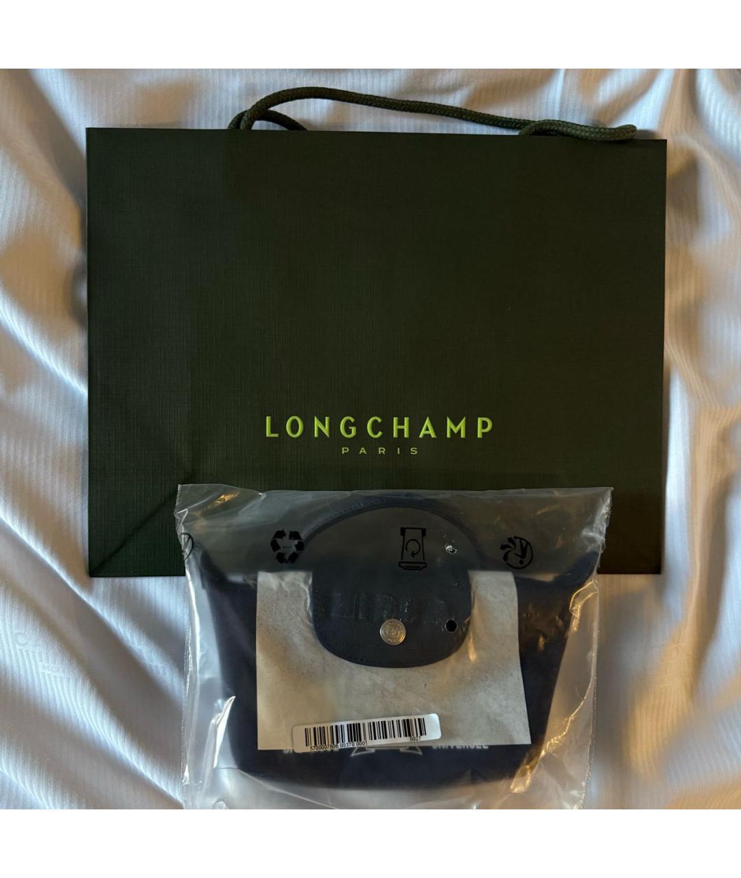 LONGCHAMP Темно-синяя сумка с короткими ручками, фото 2