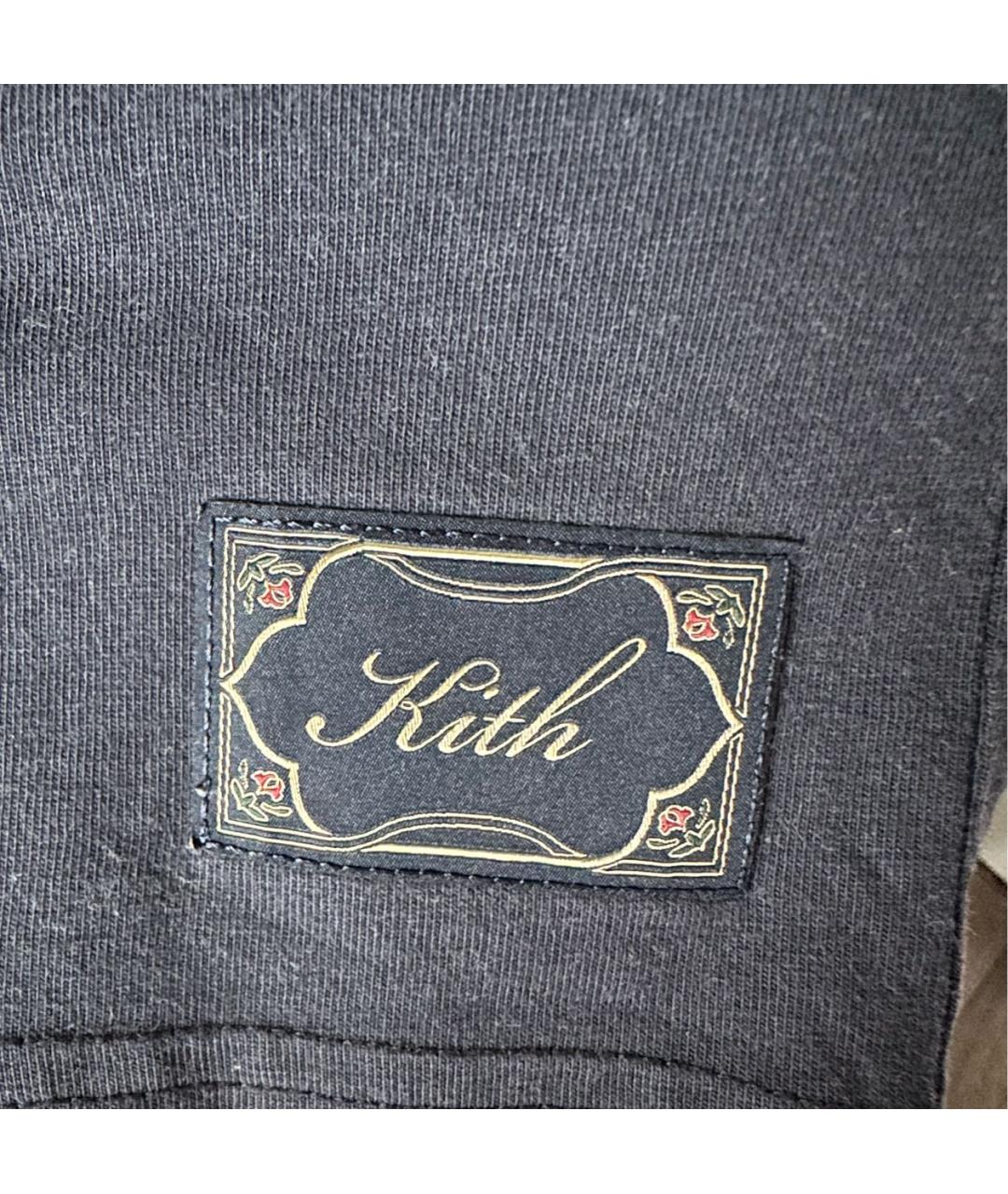 KITH Антрацитовая хлопковая футболка, фото 4