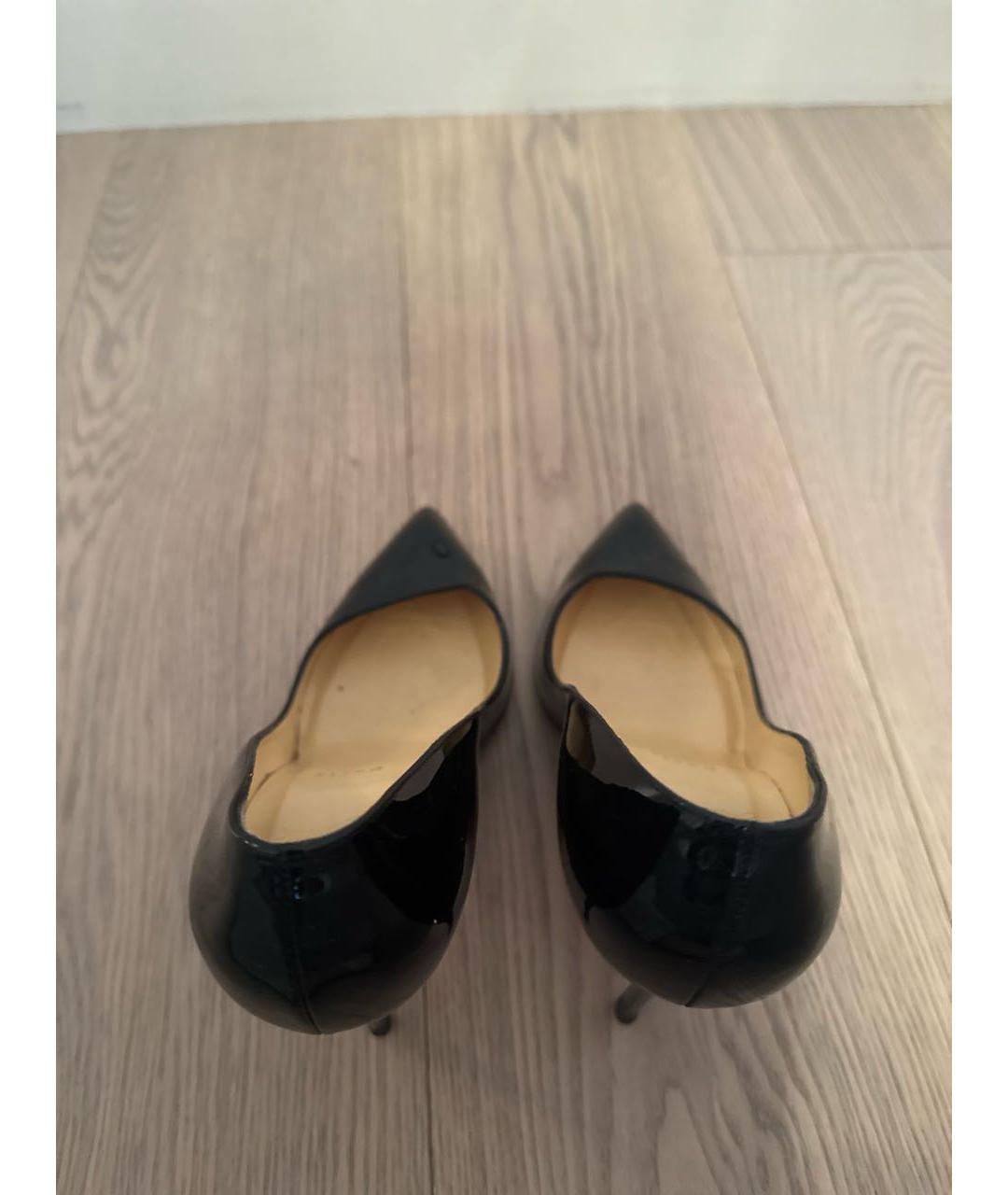 CHRISTIAN LOUBOUTIN Черные туфли из лакированной кожи, фото 4