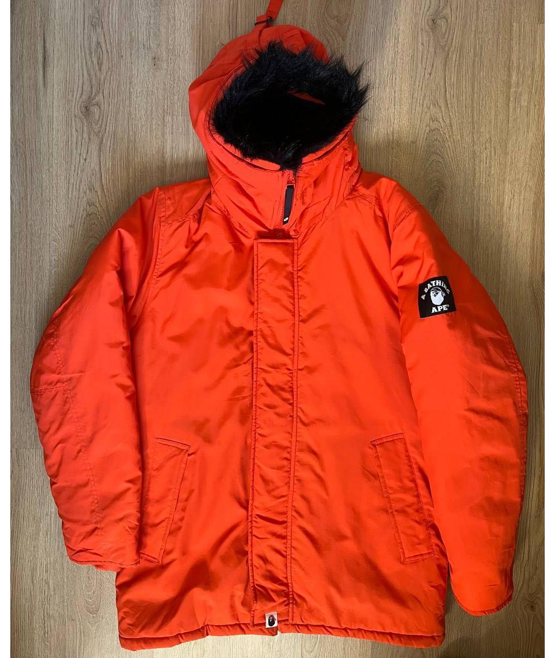 A BATHING APE Оранжевая полиэстеровая куртка, фото 9
