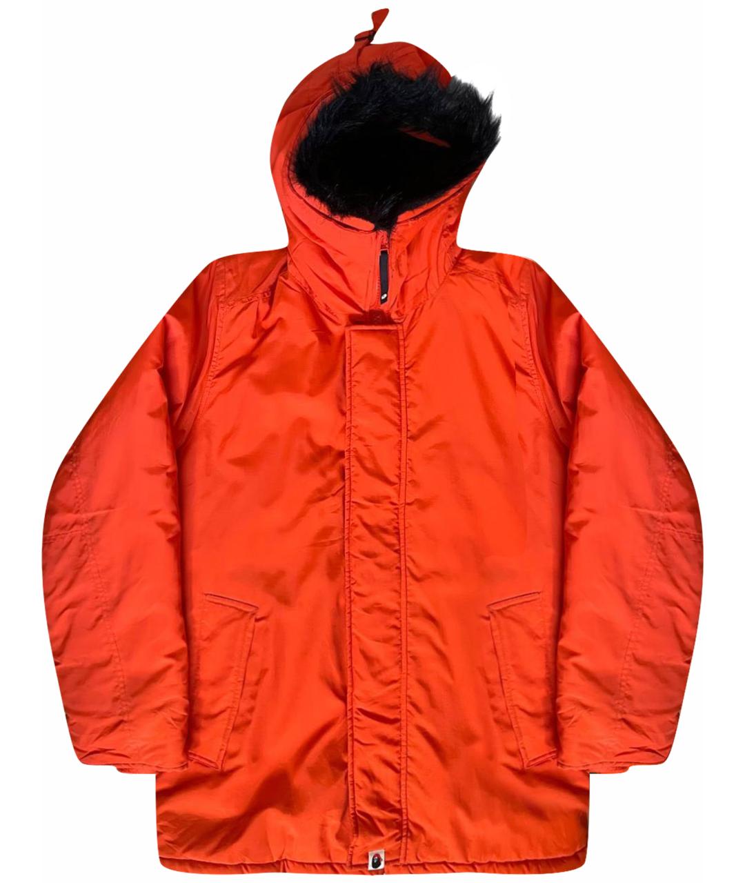A BATHING APE Оранжевая полиэстеровая куртка, фото 1