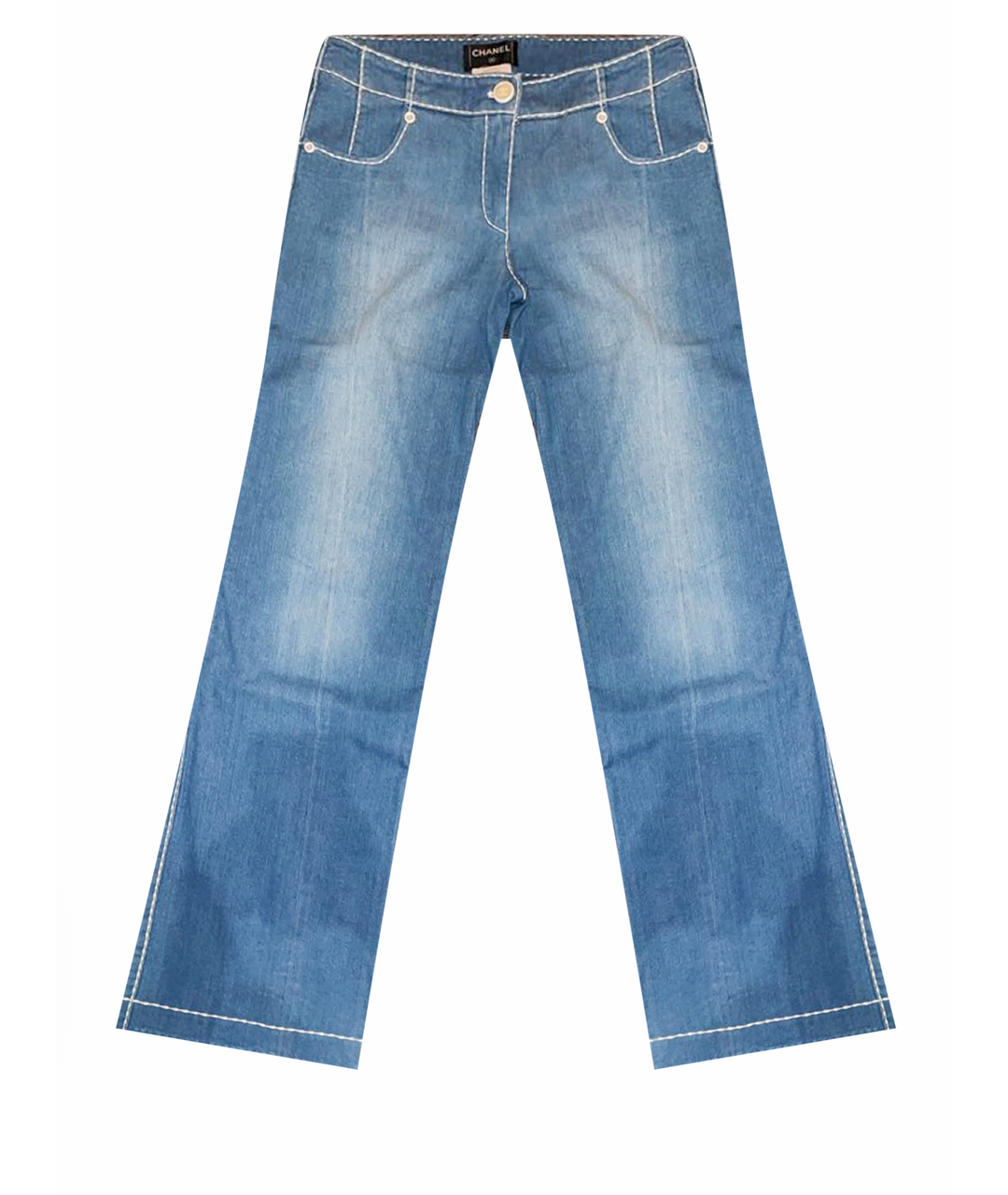 CHANEL Голубые джинсы клеш, фото 1