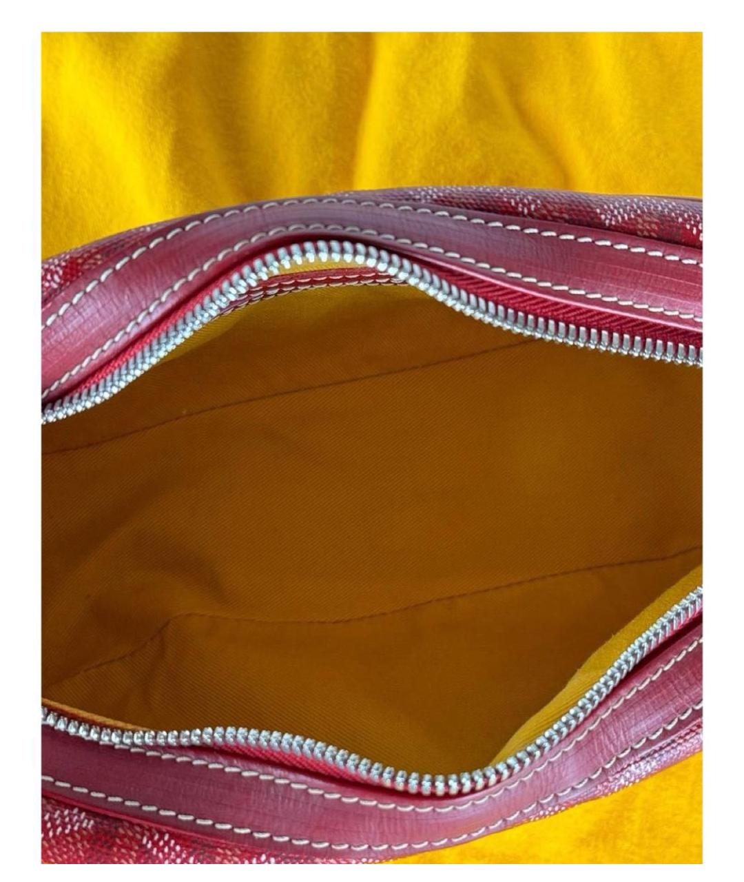 GOYARD Красная кожаная сумка на плечо, фото 6