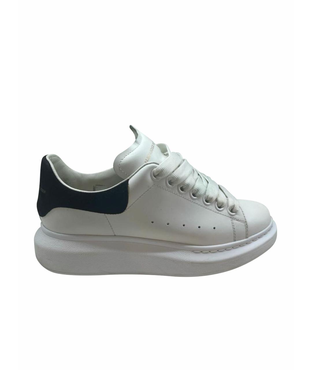 ALEXANDER MCQUEEN Белые кожаные кроссовки, фото 1