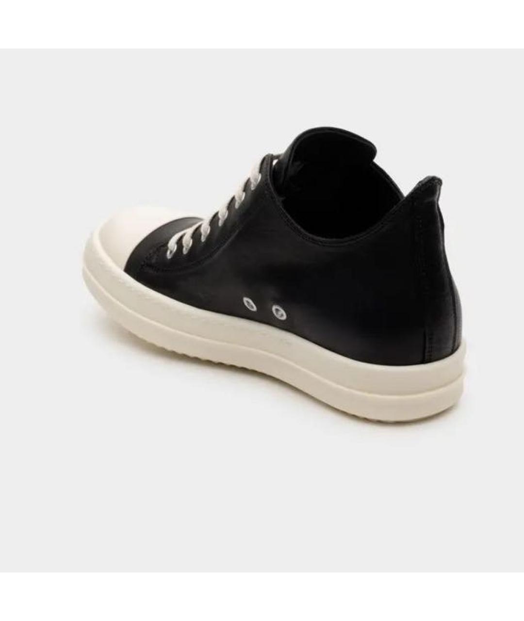 RICK OWENS DRKSHDW Черные кожаные кеды, фото 2