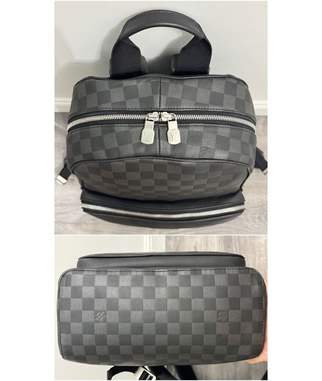 LOUIS VUITTON Черный кожаный рюкзак, фото 5