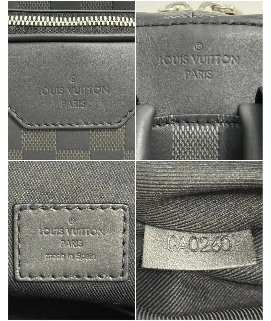 LOUIS VUITTON Черный кожаный рюкзак, фото 6