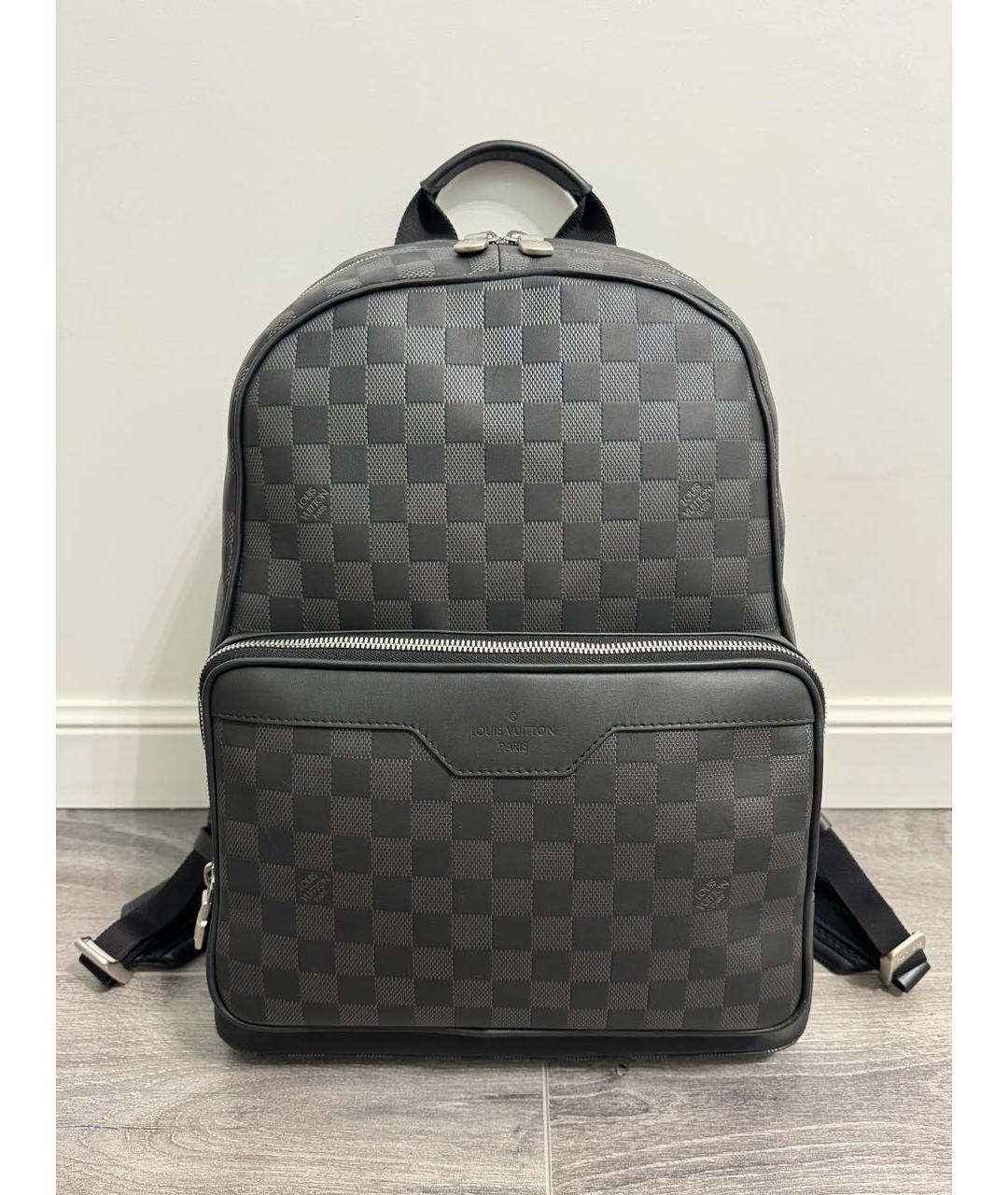 LOUIS VUITTON Черный кожаный рюкзак, фото 9