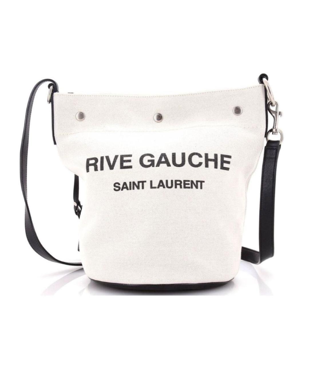SAINT LAURENT Бежевая льняная пляжная сумка, фото 2