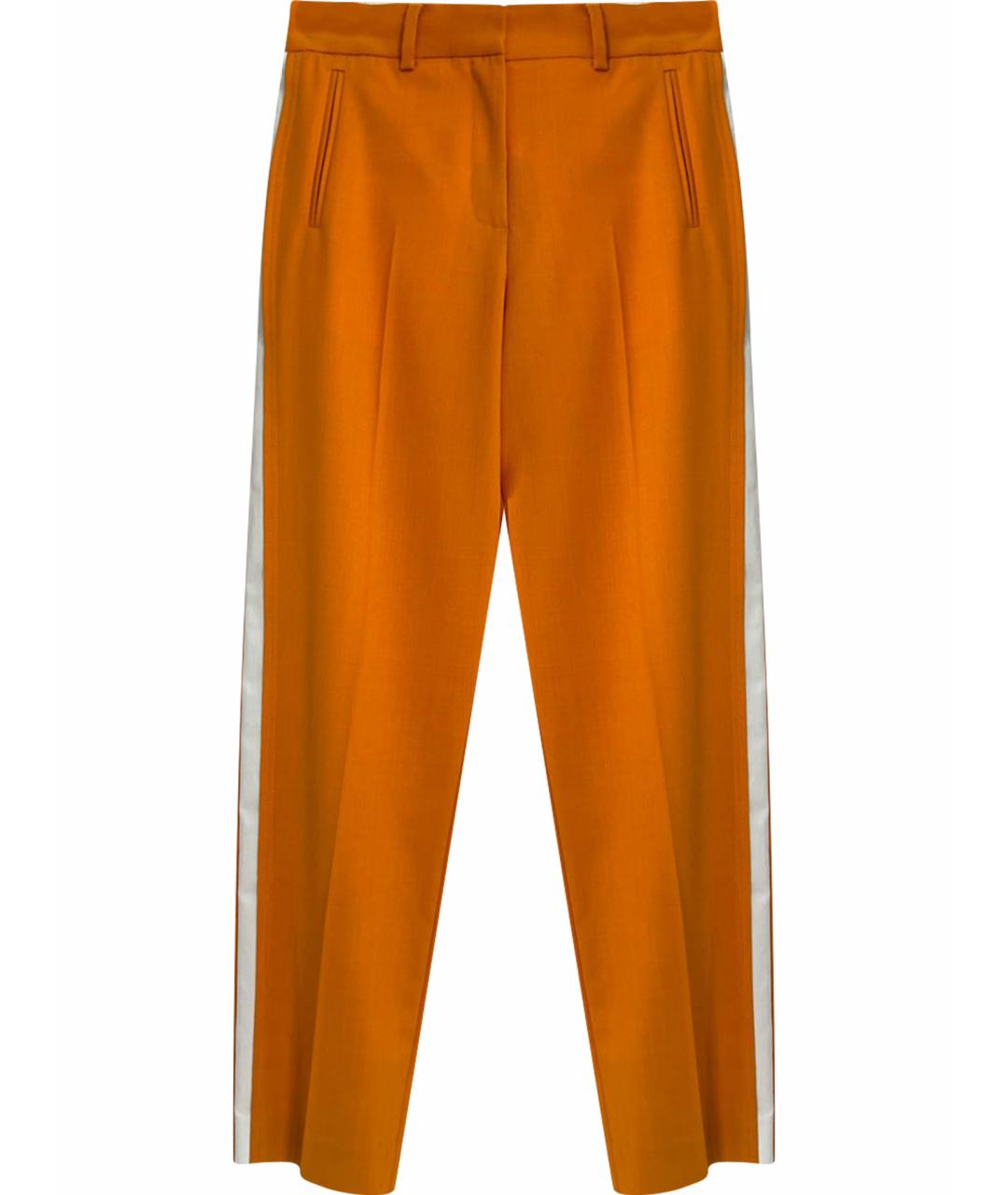CALVIN KLEIN Горчичные шелковые прямые брюки, фото 1