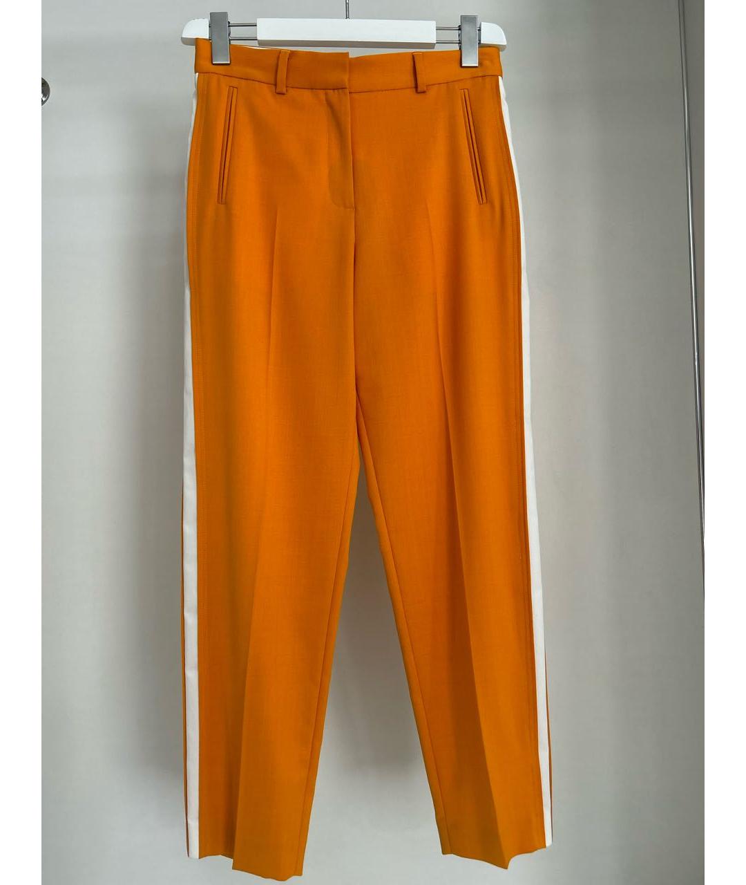 CALVIN KLEIN Горчичные шелковые прямые брюки, фото 9